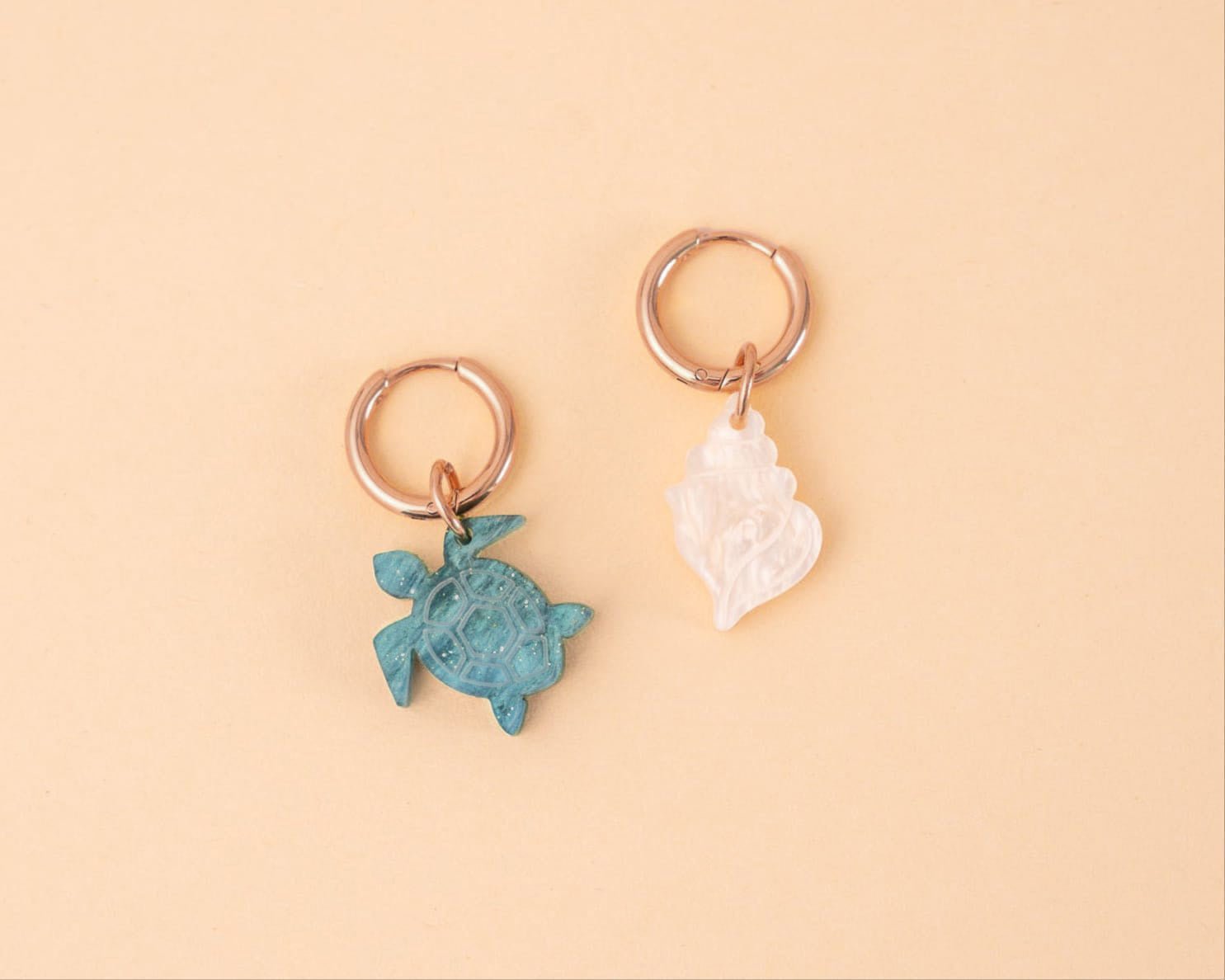 Schildkröte und Muschel Ohrring Set - acutecolor