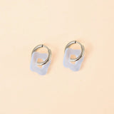 Wavy Shape Ohrring Set in Ice - acutecolor