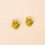 Wavy Shape Ohrring Set in Matcha - acutecolor