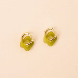 Wavy Shape Ohrring Set in Matcha - acutecolor