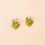 Wavy Shape Ohrring Set in Matcha - acutecolor