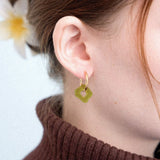 Wavy Shape Ohrring Set in Matcha - acutecolor