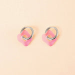 Wavy Shape Ohrring Set in Rosa - acutecolor