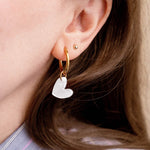 Weiße Herzen Ohrring Set - acutecolor