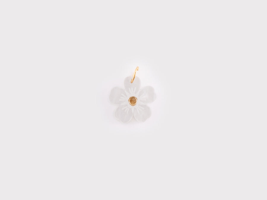 Mix + Match Einzelner weißer Blüten Anhänger
