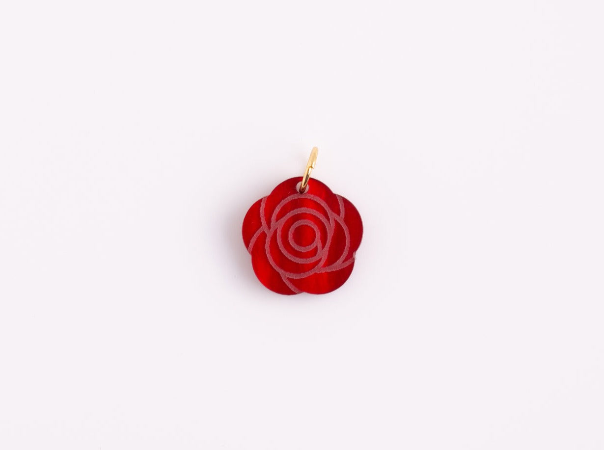 June Birth Flower - Single Rose Pendant