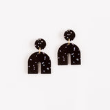 'Arch' arch stud earrings in Midnight Confetti