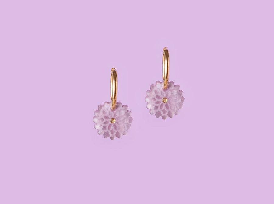 Birthflower November x Chrysanthemen Ohrring Set