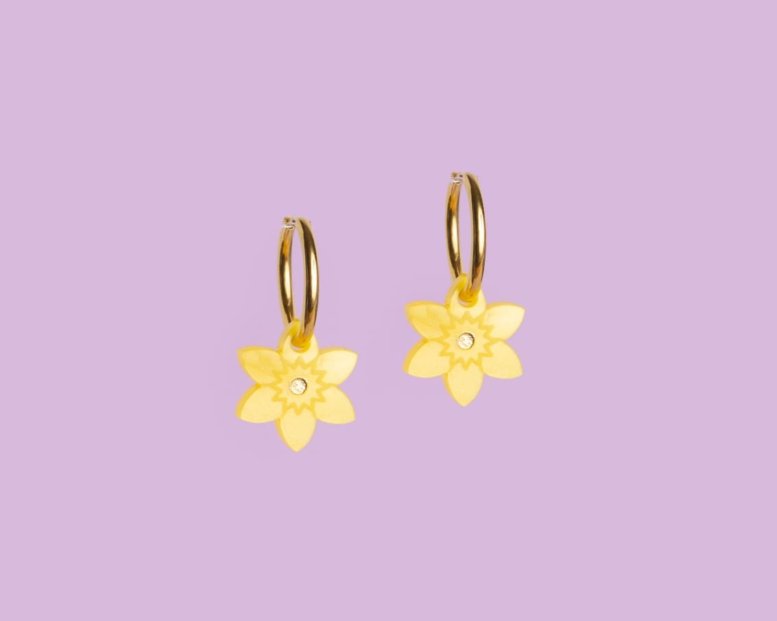 acutecolor Birthflower März x Osterglocken Ohrring Set