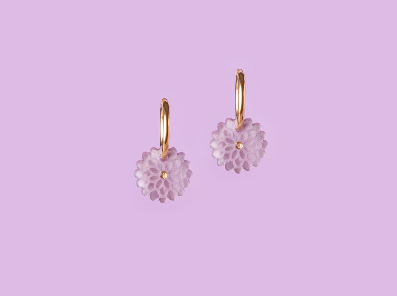 acutecolor Birthflower November x Chrysanthemen Ohrring Set