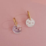 acutecolor Discokugel Ohrring Set mit Edelstahl Hoops