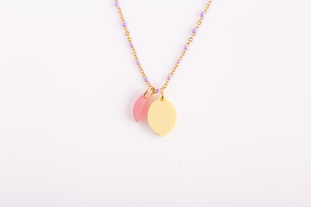acutecolor Einzelner Rosa Blatt Anhänger