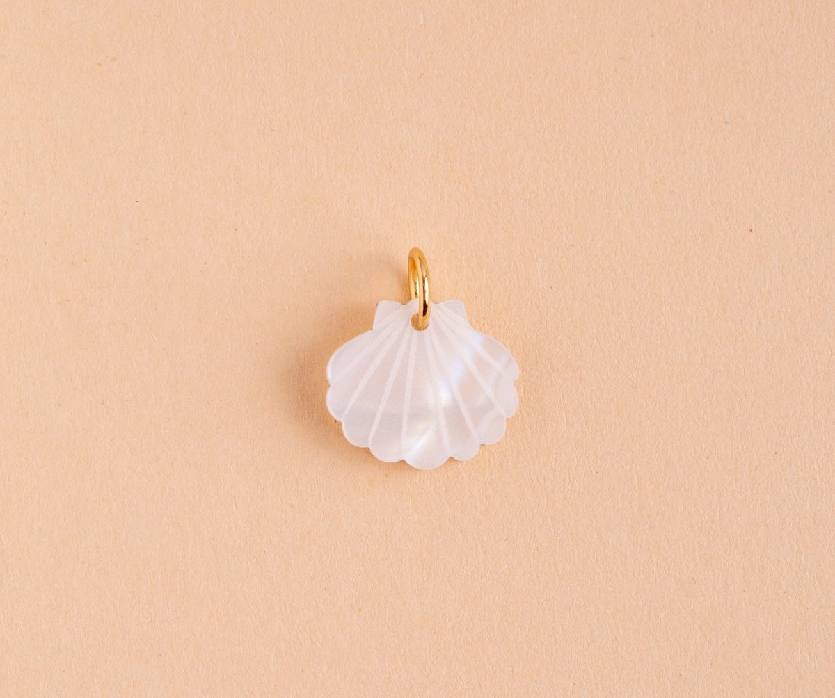 acutecolor Einzelner weißer Muschel Anhänger