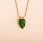 acutecolor Elegante Kette mit grünem Adansonii Blatt