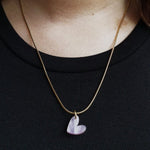 acutecolor Elegante Kette mit pinkem Herz Anhänger