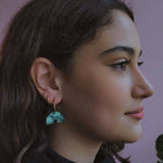 acutecolor Große Bögen Hoops in Aqua 'Pool' Perlmutt