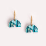 acutecolor Große Bögen Hoops in Aqua 'Pool' Perlmutt