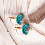 acutecolor Große Bögen Hoops in Aqua 'Pool' Perlmutt