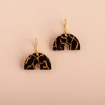 acutecolor Große Hoop Ohrringe in Black Kintsugi