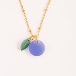 acutecolor Kette mit Blaubeere und Blatt Anhänger