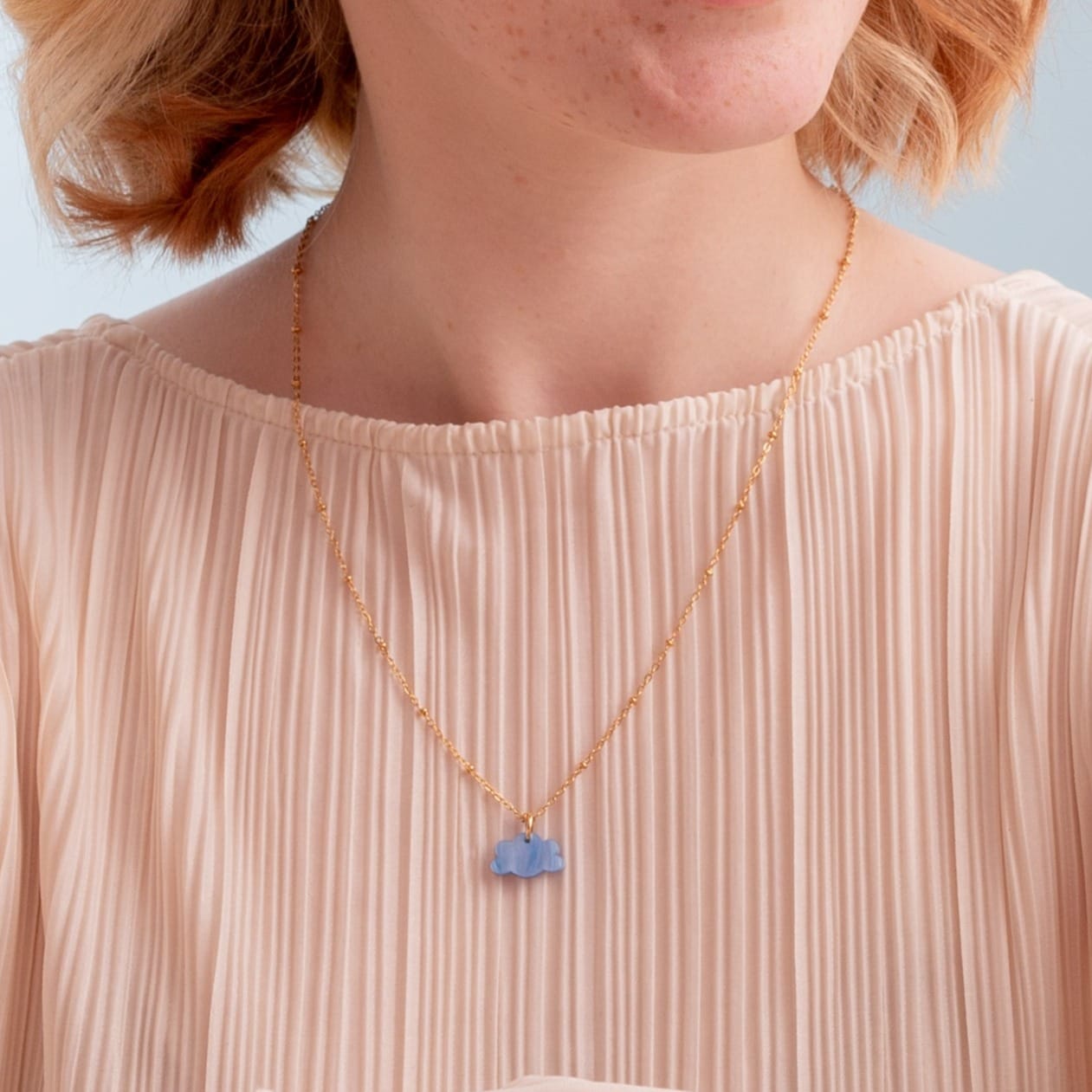 acutecolor Kette mit blauem Wolken Anhänger