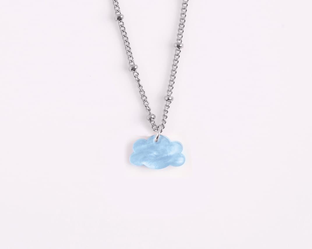 acutecolor Kette mit blauem Wolken Anhänger