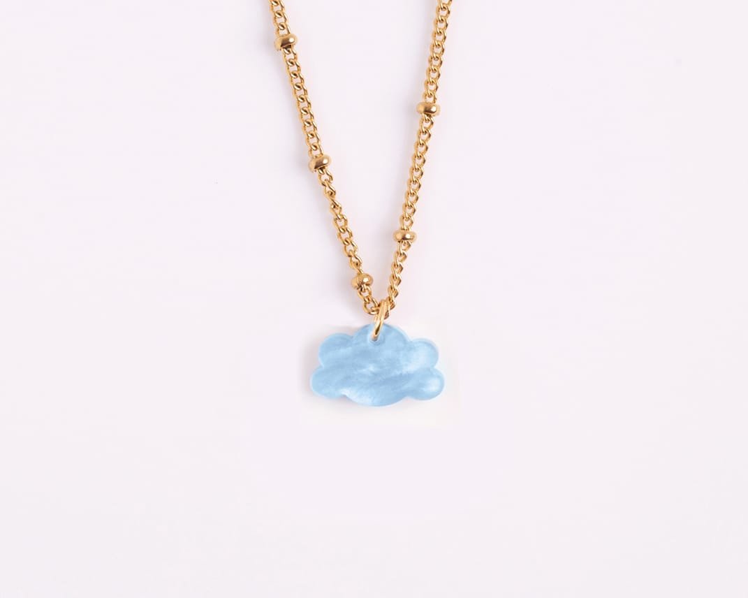 acutecolor Kette mit blauem Wolken Anhänger