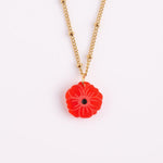 acutecolor Kette mit Geburtsblume August - Mohnblume