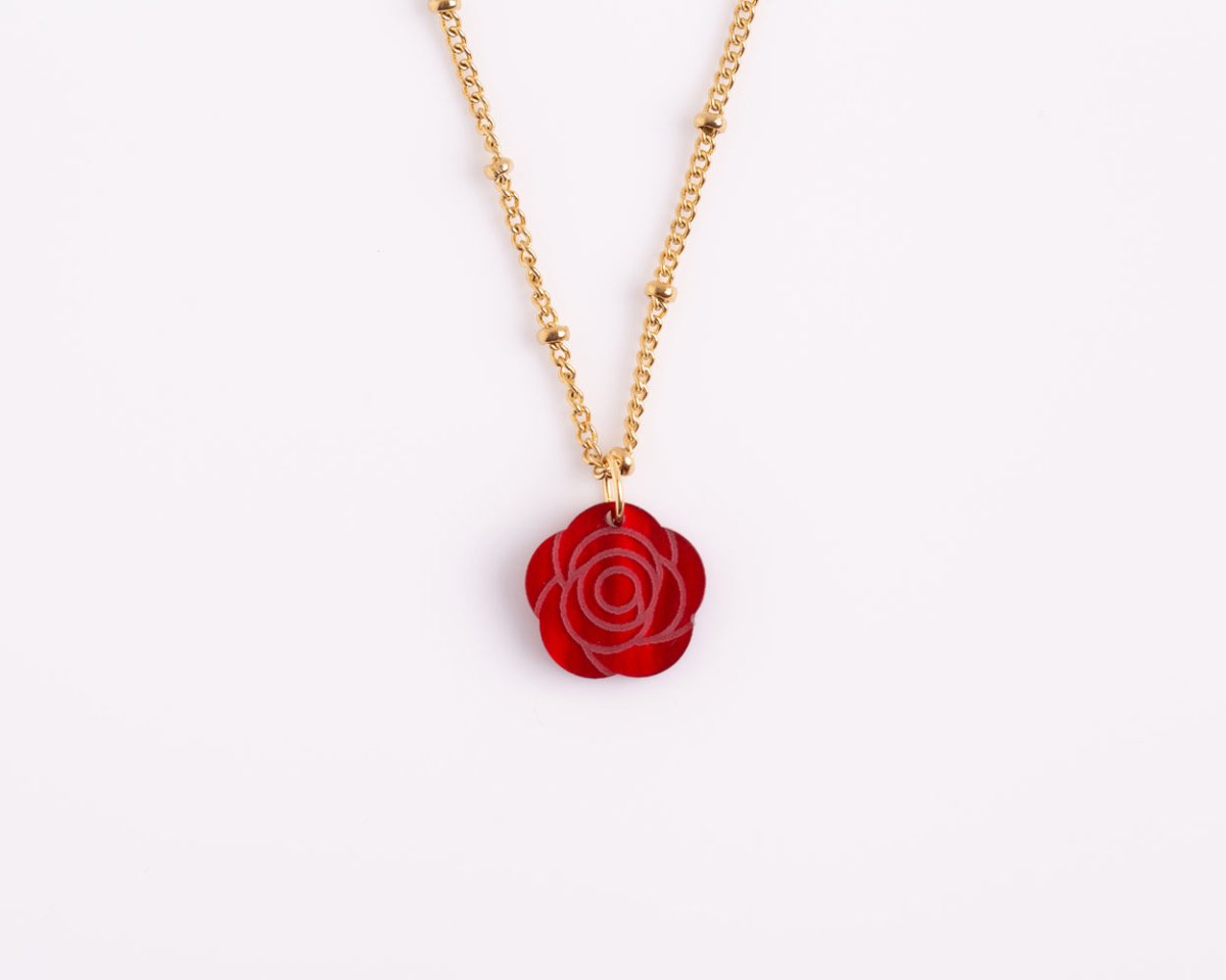 acutecolor Kette mit Geburtsblume Juni - Rose