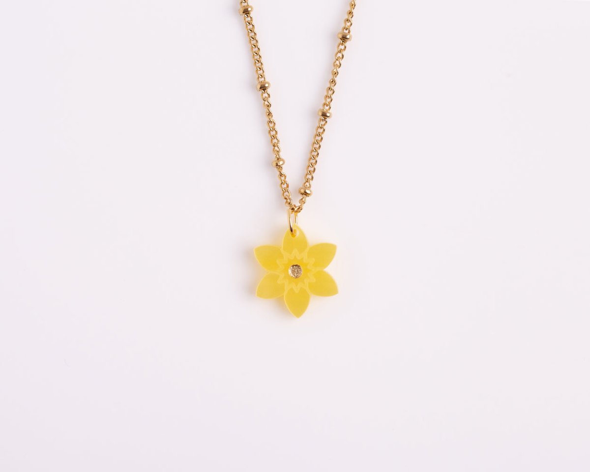 acutecolor Kette mit Geburtsblume März - Osterglocke