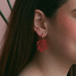 acutecolor Korallen Hoop Ohrringe in Feuerrot