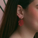 acutecolor Korallen Hoop Ohrringe in Feuerrot