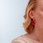 acutecolor Korallen Hoop Ohrringe in Feuerrot