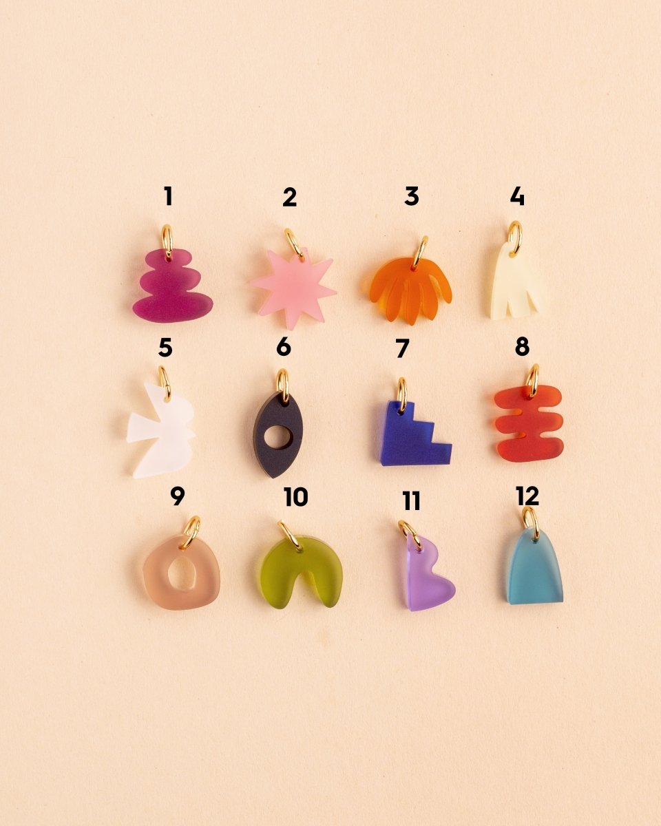 acutecolor Mix and Match Einzelne Grafische Mini Anhänger x Vol II