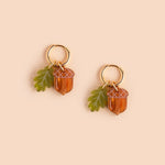 acutecolor Ohrring Set mit Eicheln und grünen Blättern