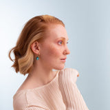 acutecolor Pebble in 'Aqua Pool' Perlmutt mit Edelstahl Hoops