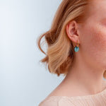acutecolor Pebble in 'Aqua Pool' Perlmutt mit Edelstahl Hoops